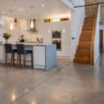 Elegant And Minimalistic Kitchen And Living Room Epoxy Floors In Gilbert